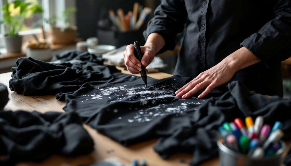 Vlekken van bleekmiddel op kleding redden: de stiftentruc die je zwarte kleding redt