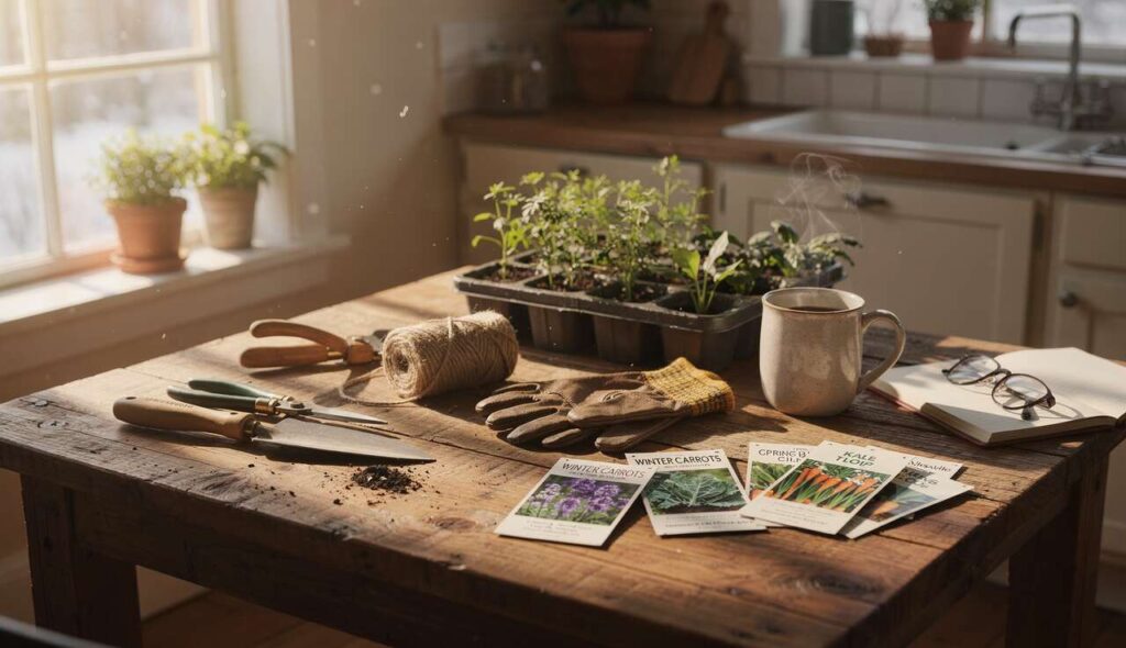 Ik had nooit gedacht mijn zomertuin aan de keukentafel voor te bereiden: haar wintertip verandert alles, ook op je 70e