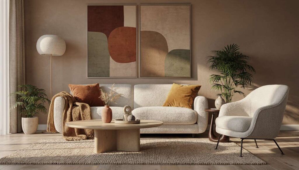 Vtwonen bevestigt: aardetinten en bouclé blijven dé interieurtrend van 2026