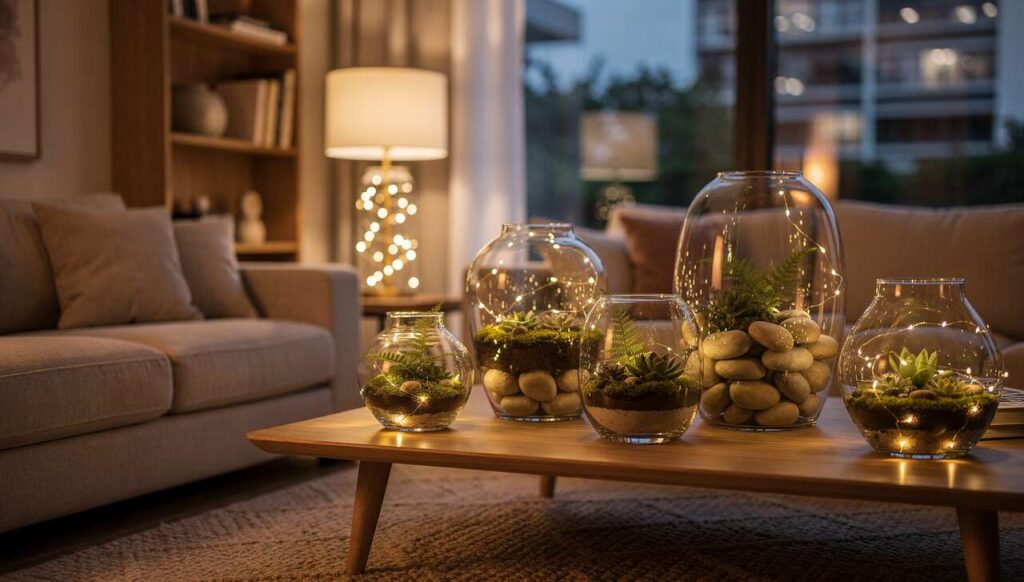 Glazen vazen niet alleen voor bloemen: 5 creatieve ideeën die je woonkamer transformeren